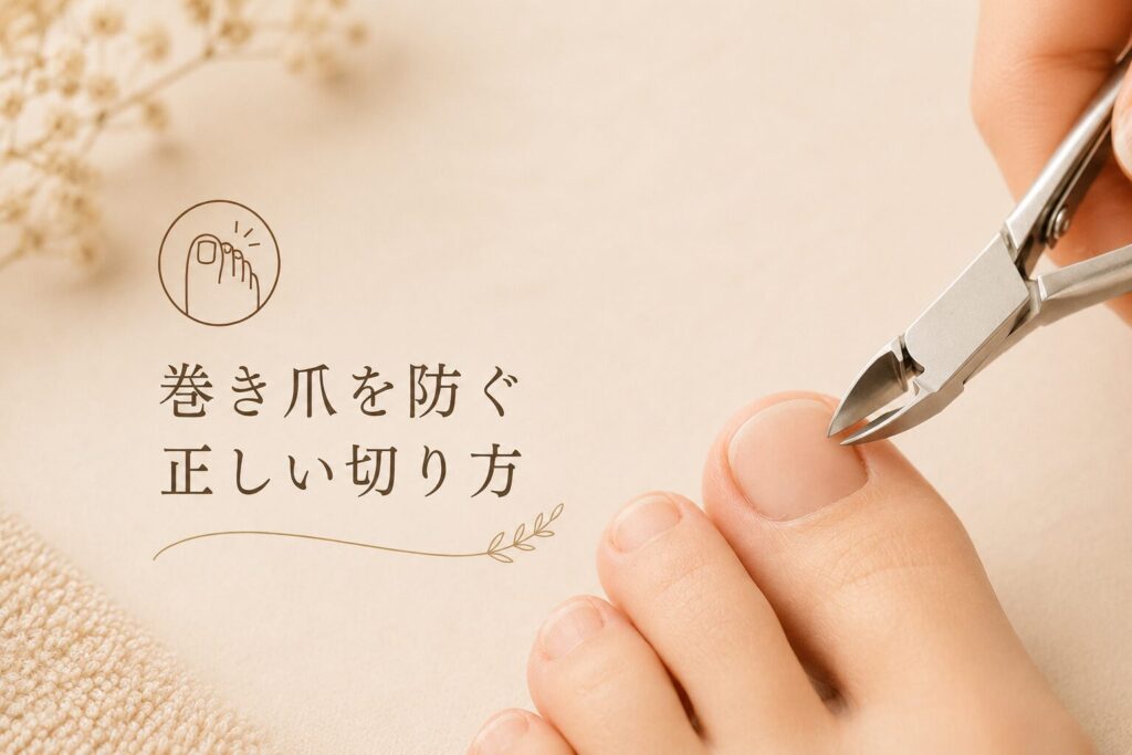巻き爪を防ぐ正しい切り方